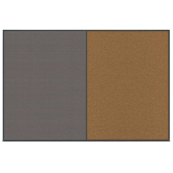 Enclosed Corkboard, 1 Door, 72"x36", 4" Fra